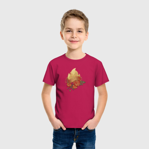 Детская футболка хлопок Hurt pin-up, цвет маджента - фото 3