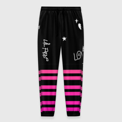 Мужские брюки 3D Lil Peep розовые полосы