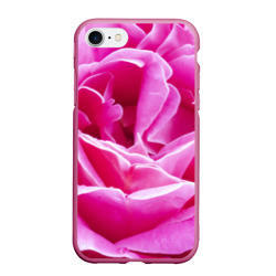 Чехол для iPhone 7/8 матовый Ярко розовая роза