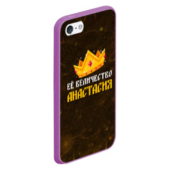 Чехол для iPhone 5/5S матовый Корона её величество Анастасия - фото 2