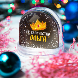 Игрушка Снежный шар Её величество Ольга корона - фото 2