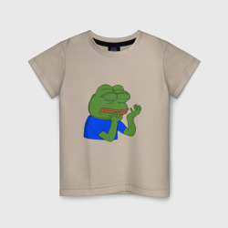 Детская футболка хлопок Pepehands crying emoji