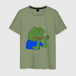 Мужская футболка хлопок Pepehands crying emoji