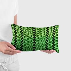 Подушка 3D антистресс Зелёные стрелки на чёрном фоне киберпанк - фото 2