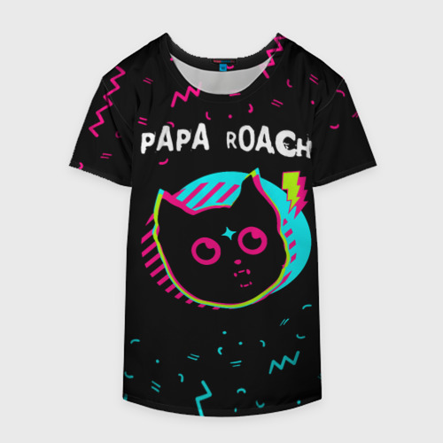 Накидка на куртку 3D Papa Roach - rock star cat, цвет 3D печать - фото 4