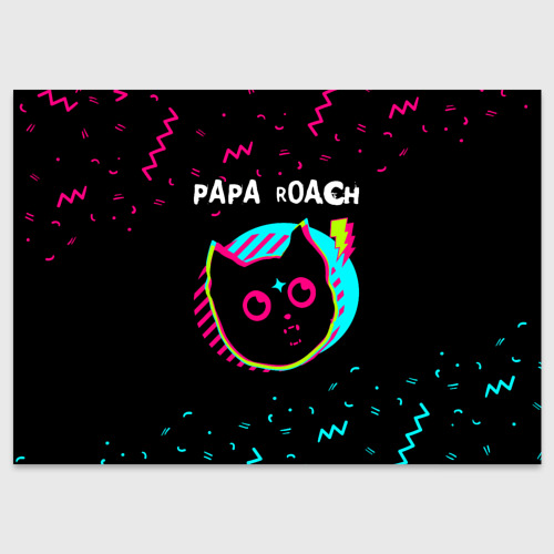 Поздравительная открытка Papa Roach - rock star cat, цвет белый