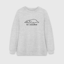Женский свитшот oversize без начеса хлопок Собака не сегодня