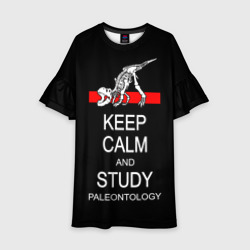 Детское платье 3D Keep calm and study paleontology