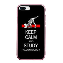 Чехол для iPhone 7Plus/8 Plus матовый Keep calm and study paleontology