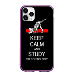 Чехол для iPhone 11 Pro Max матовый Keep calm and study paleontology