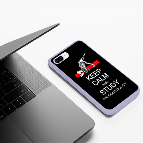 Чехол для iPhone 7Plus/8 Plus матовый с принтом Keep calm and study paleontology, фото #5