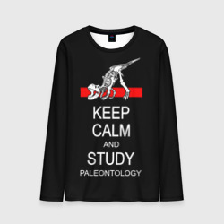 Мужской лонгслив 3D Keep calm and study paleontology