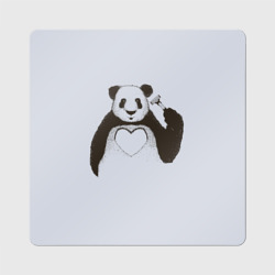 Магнит виниловый Квадрат Panda love art