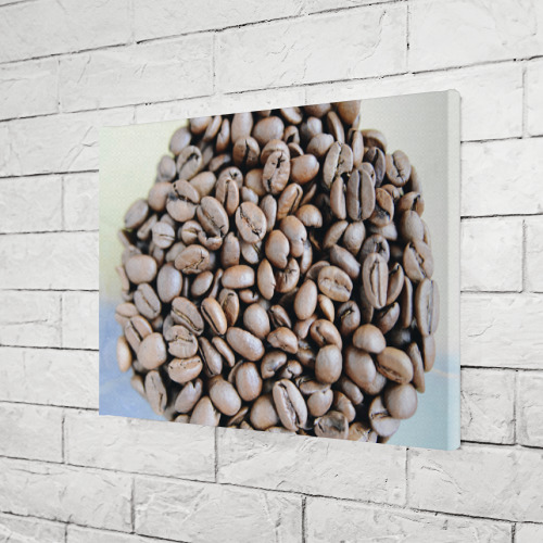 Холст прямоугольный Кофе зёрна, цвет 3D печать - фото 3