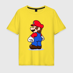Мужская футболка хлопок Oversize Марио с принцессой