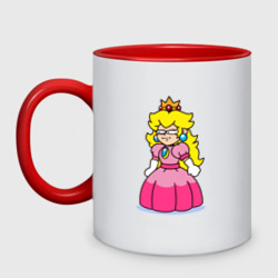 Кружка двухцветная Принцесса с Марио