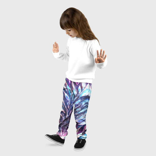 Детские брюки 3D с принтом Синий драгоценный камень, фото на моделе #1