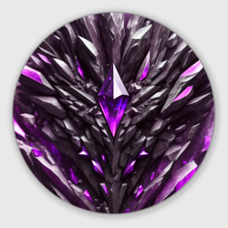 Камень и фиолетовый кристалл – Круглый коврик для мышки с принтом купить