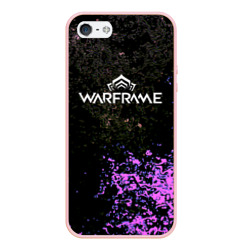 Чехол для iPhone 5/5S матовый Warframe брызги неоновых красок