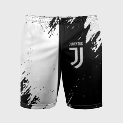 Мужские шорты спортивные Juventus краски чёрнобелые