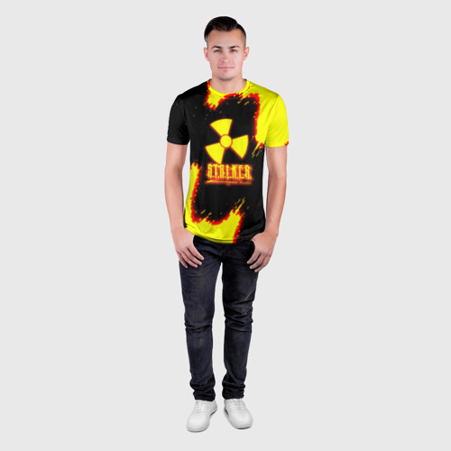 Мужская футболка 3D Slim Stalker огненные краски, цвет 3D печать - фото 4