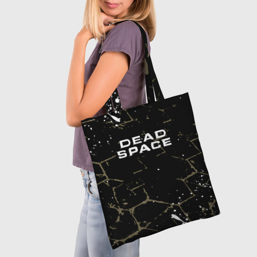Шоппер 3D с принтом Dead space текстура, фото на моделе #1
