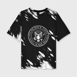 Женская футболка oversize 3D Ramones краски