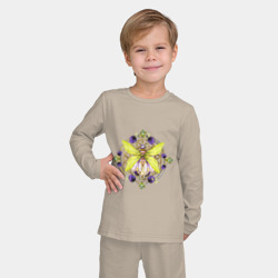 Детская пижама с лонгсливом хлопок Цветок жизни с жуком - фото 2