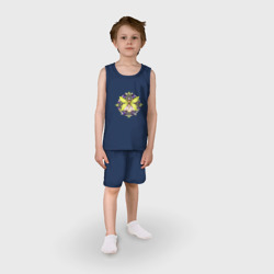 Детская пижама с шортами хлопок Цветок жизни с жуком - фото 2