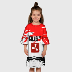 Детское платье 3D RUST краски текстура - фото 2