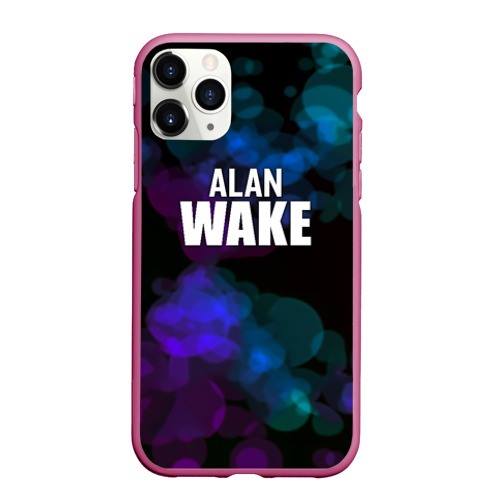 Чехол для iPhone 11 Pro Max матовый Alan wake текстура, цвет малиновый