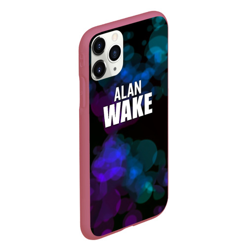 Чехол для iPhone 11 Pro Max матовый Alan wake текстура, цвет малиновый - фото 3