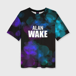 Женская футболка oversize 3D Alan wake текстура