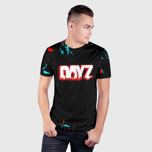 Мужская футболка 3D Slim DayZ краски, цвет 3D печать - фото 3