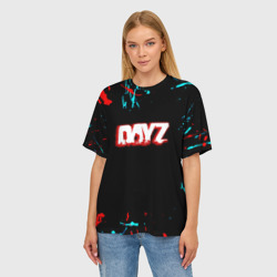 Женская футболка oversize 3D DayZ краски - фото 2