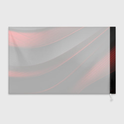 Флаг 3D Красная абстракция с черными линиями - фото 2