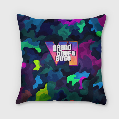 Подушка 3D Gta logo bright 