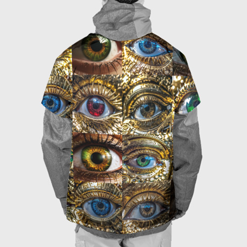 Накидка на куртку 3D Металлические глаза в стиле стимпанк, цвет 3D печать - фото 2