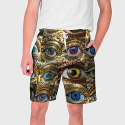 Мужские шорты 3D Металлические глаза в стиле стимпанк