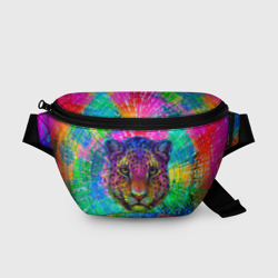 Поясная сумка 3D Цветной ягуар