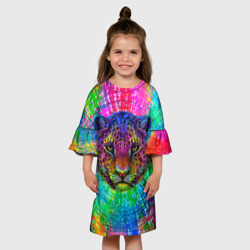 Детское платье 3D Цветной ягуар - фото 2