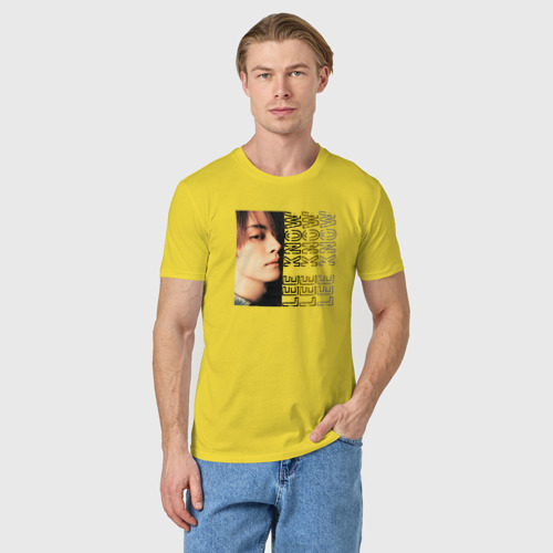 Мужская футболка хлопок Lee Know top, цвет желтый - фото 3