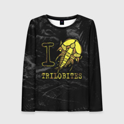 Женский лонгслив 3D I love trilobites