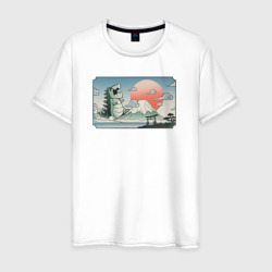 Монстр горы Фудзи – Мужская футболка хлопок с принтом купить со скидкой в -20%