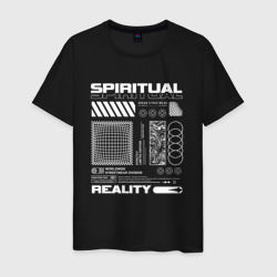 Spiritual reality – Мужская футболка хлопок с принтом купить со скидкой в -20%