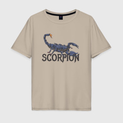 Мужская футболка хлопок Oversize Знак зодиака scorpion