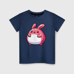 Толстый розовый кролик – Футболка из хлопка с принтом купить со скидкой в -20%