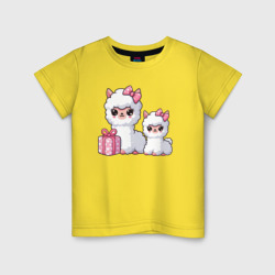 Альпаки с подарком – Детская футболка хлопок с принтом купить со скидкой в -20%