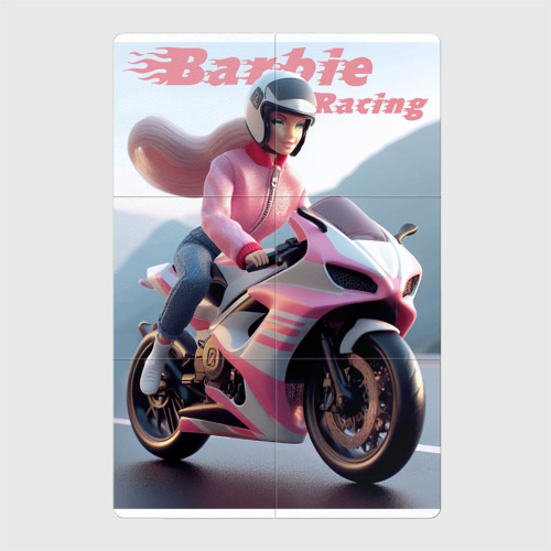 Магнитный плакат 2Х3 Barbie racing - ai art