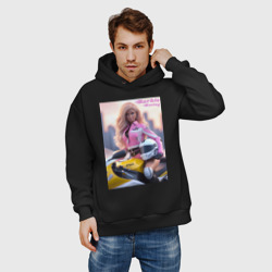 Мужское худи Oversize хлопок Barbie racing - ai art - фото 2